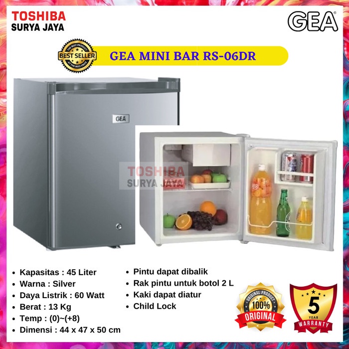 Jual KULKAS PORTABLE GEA MINI BAR RS 06DR 2 ORIGINAL Shopee Indonesia