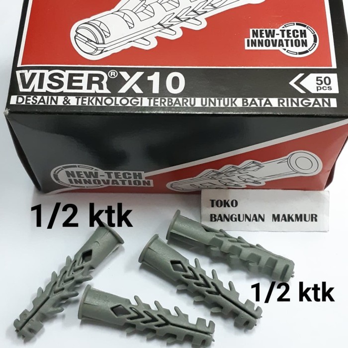 Jual Fiser X10 / Viser x10 untuk Tembok Bata Ringan 1/2 ktk | Shopee ...