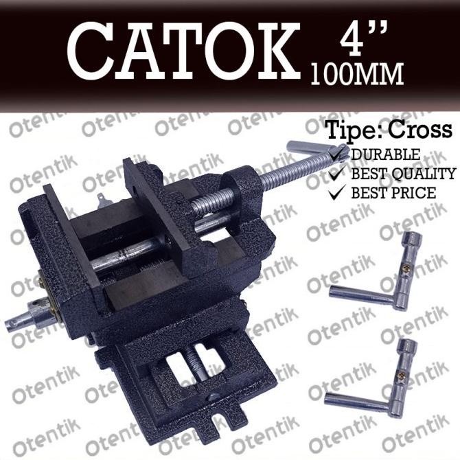 Jual Catok Cross Catok Silang 4 Inci 100mm Ragum Bor Duduk Milling