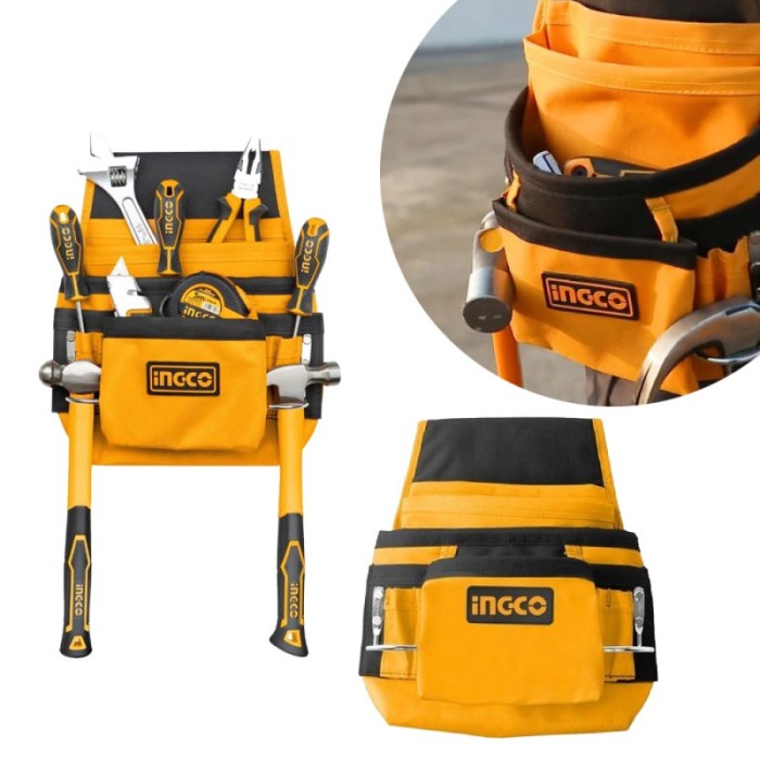 Jual Sabuk Tas Pinggang 10kg Perkakas INGCO HTBP01011 Alat Tool Belt ...