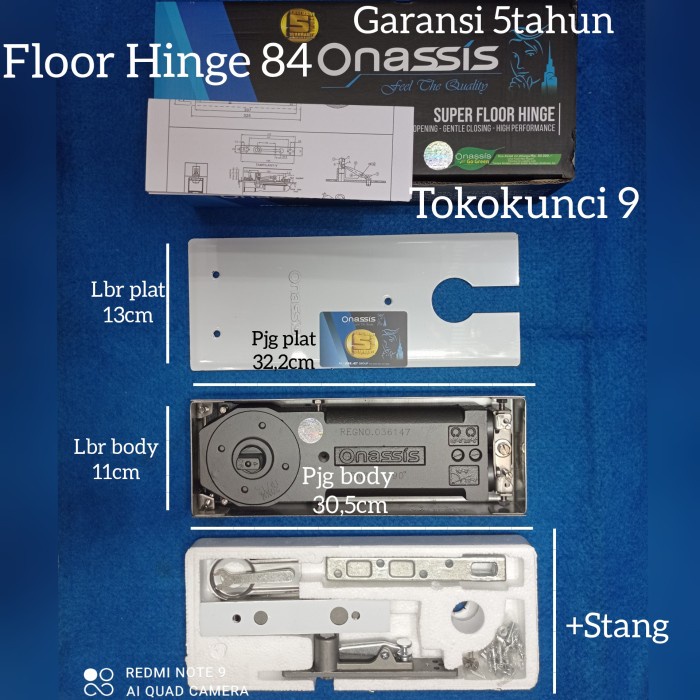 Jual Floor Hinge Onassis Fh 84 Engsel Tanam Onassis Engsel Pintu Kaca ...