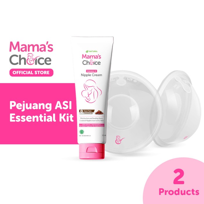 Jual MAMA'S CHOICE PEJUANG ASI ESSENTIAL KIT (NIPPLE CREAM + SHELLS ...