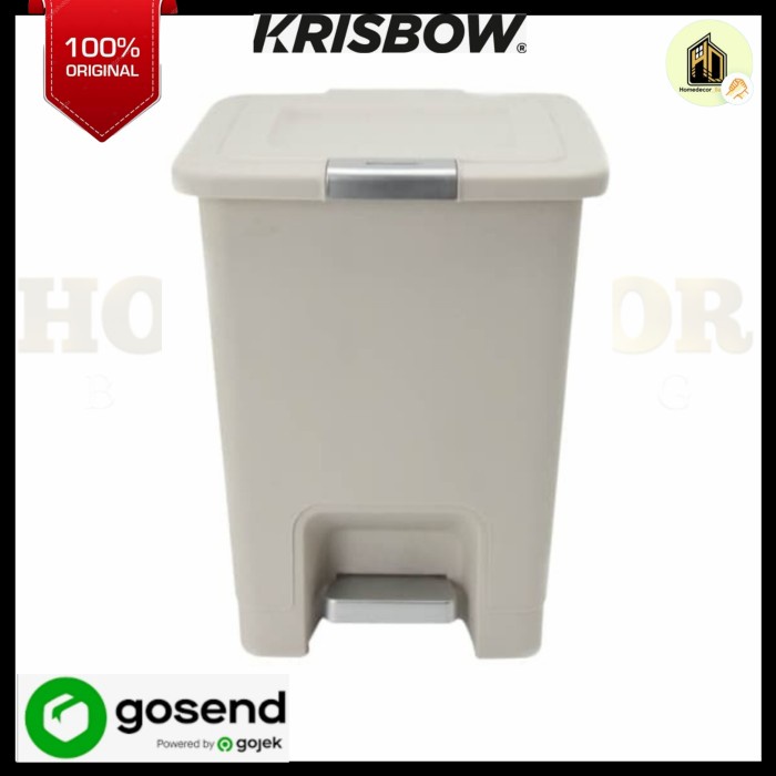 Jual Krisbow 6 Ltr Tempat Sampah Plastik Putih Pedal Bin Tong