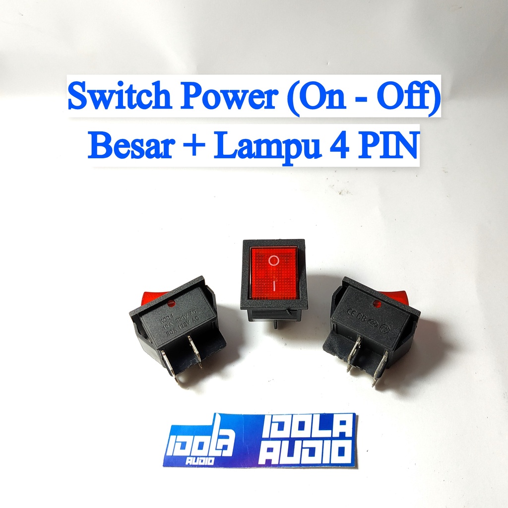 Jual Switch Power (On - Off) Besar + Lampu 4 PIN MK521/Saklar Besar ...
