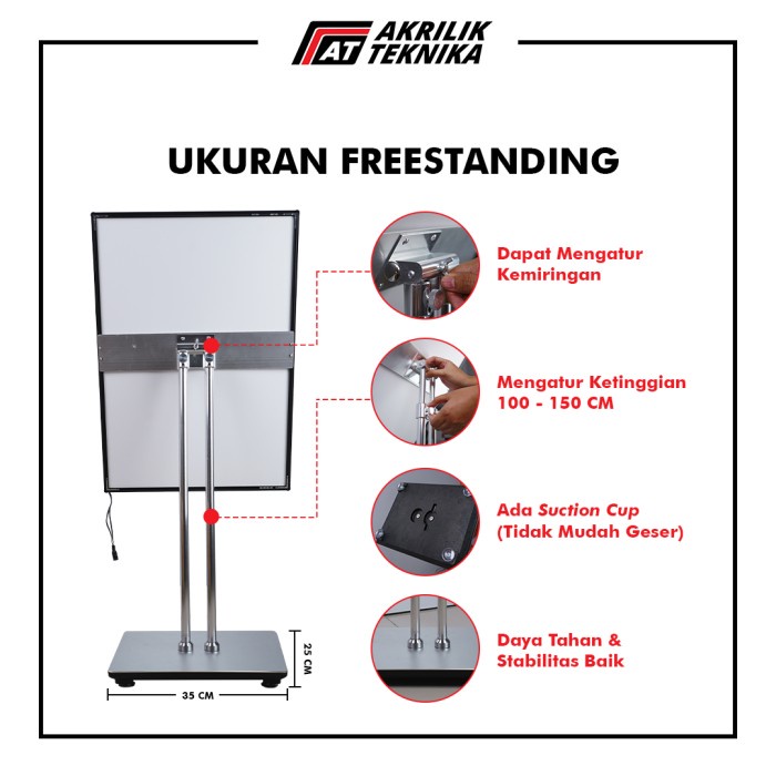 Jual Promo Freestanding Poster Led Display Tiang Ganda - A2 | Shopee ...