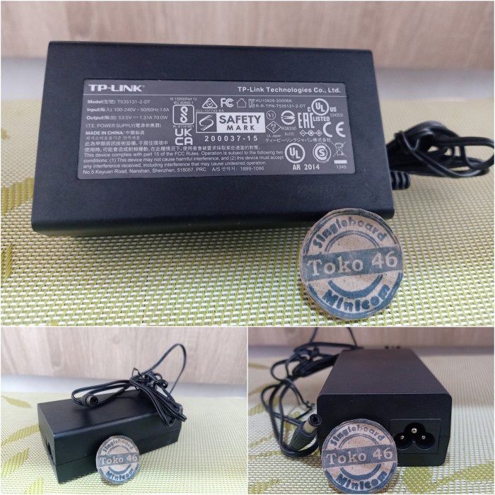 Jual Guid Adaptor Adapter Tp-Link T535131-2-Dt 53.5V 1.31A | Shopee ...