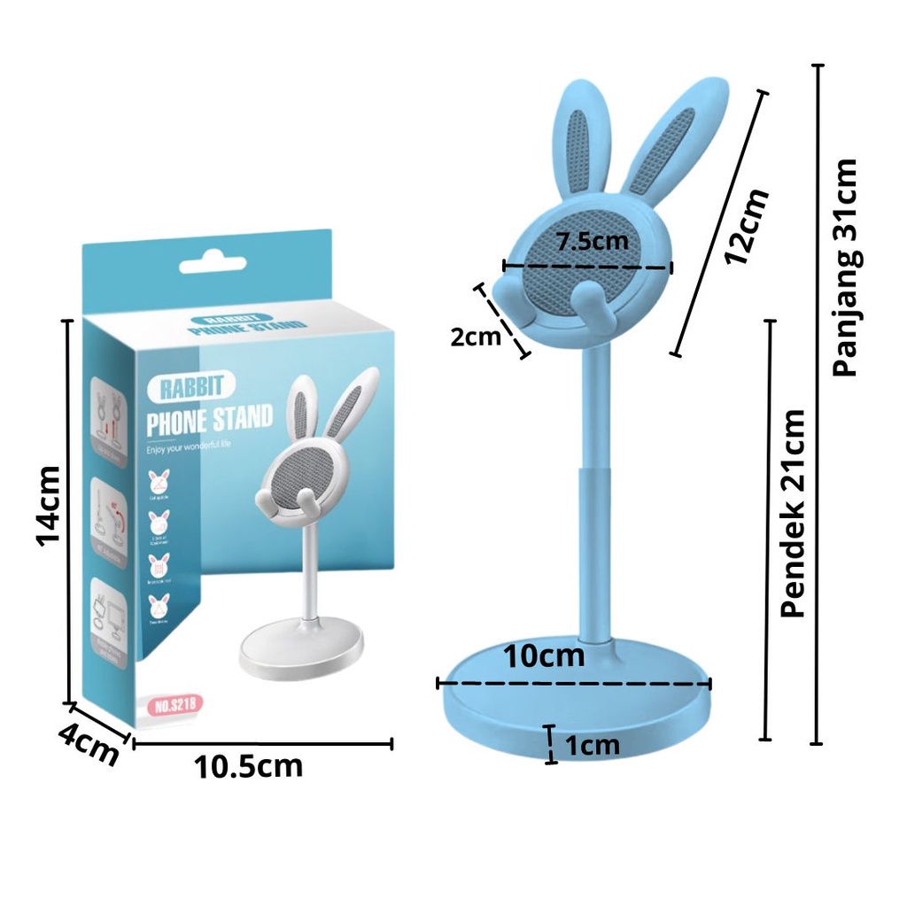 Jual HC Stand Holder HP Universal Karakter Rabbit Holder Folding