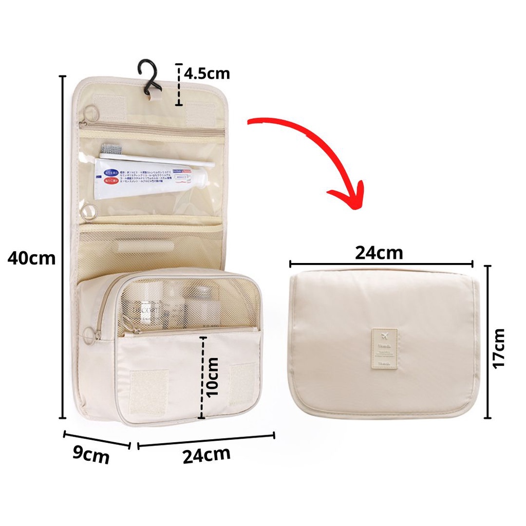 Jual HC Travel Bag Storage Make Up Tas Penyimpanan Kosmetik ...