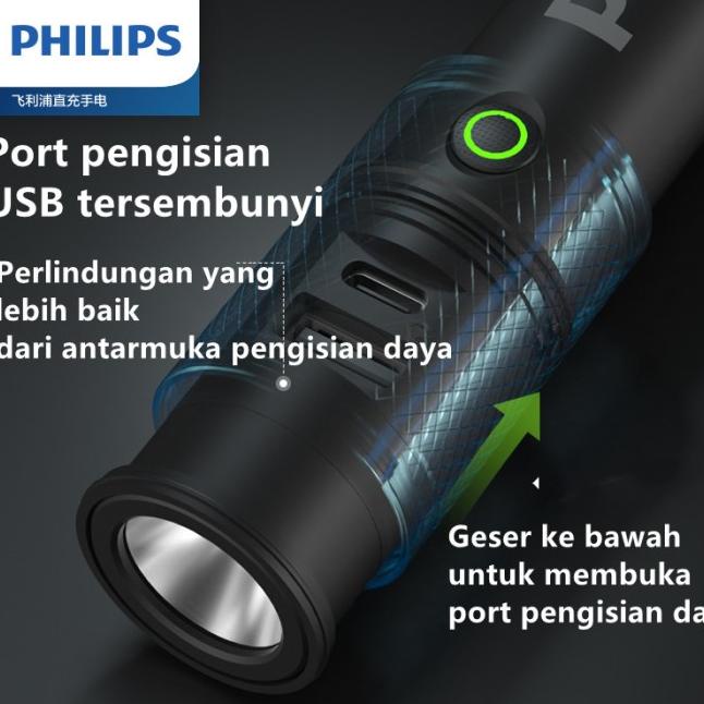 Jual Philips Senter Led Flashlight / Senter Police Senter Mini Tahan ...