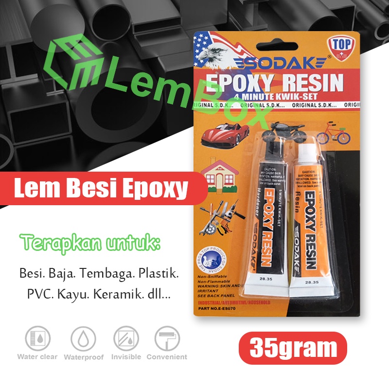 Jual Lem Epoxy Sodak 35gram Lem Campur Lem Besi Ab Glue Epoksi