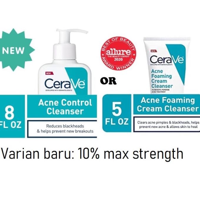 Jual Cerave Acne Foaming Cream Cleanser with Benzoyl Peroxide