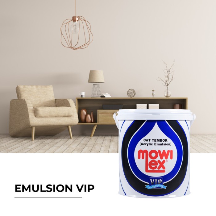 Jual :=:=:=:=] Mowilex Emulsion 2,5L warna VIP Cat Tembok Interior 2,5 ...
