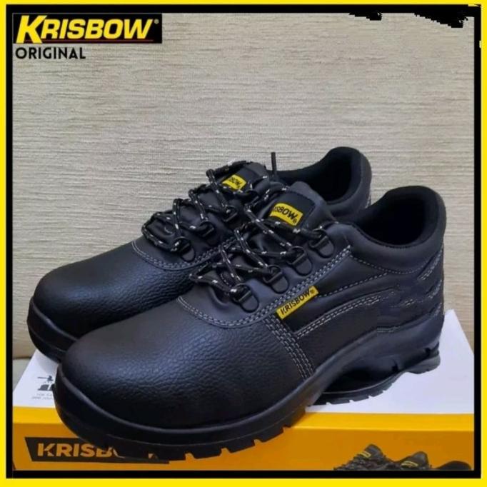 Jual Sepatu Pengaman Krisbow Safety Shoes Arrow 4 Inch Sepatu Sefty Hitam Shopee Indonesia