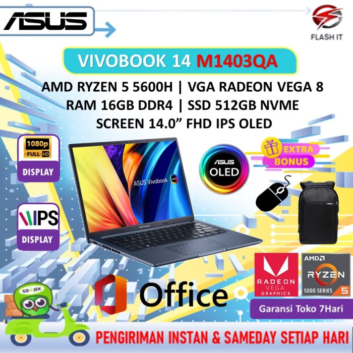 Jual Asus Vivobook Pro 14x Oled M1403qa Oleds552 Ryzen 5 5600h 8gb 512ssd Shopee Indonesia 4444