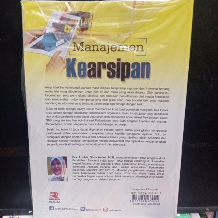 Jual Buku MANAJEMEN KEARSIPAN By Dra. Armida Silvia Asriel -27sg ...