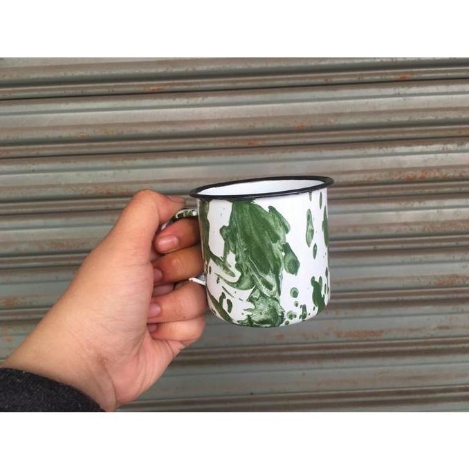 Jual Langsung Order Gan Gelas Mug Blirik 7cm Cangkir Enamel Seng Kaleng Blurik Jadul Vintage 0823