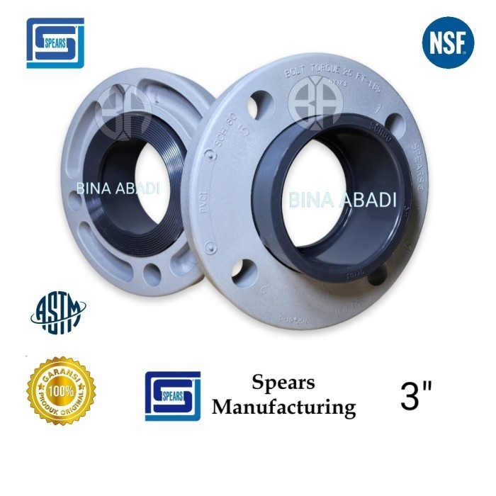 Jual VANSTONE FLANGE PVC SIZE 3 INCH SCH 80 SPEARS (USA) Shopee