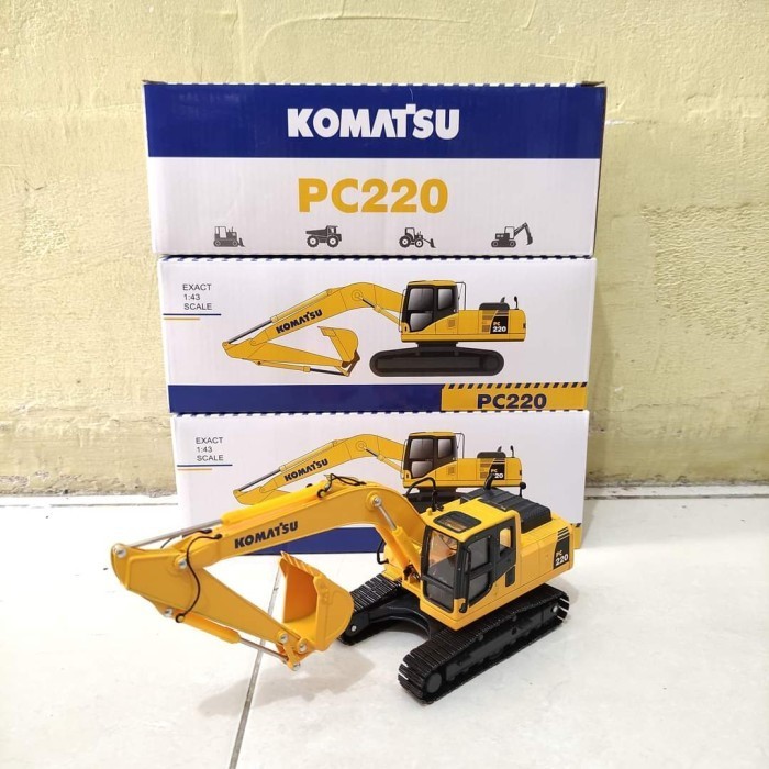 Jual Original Diecast Miniatur Alat Berat Excavator Komatsu Pc 220 Skala 143 Besi Limited 0092