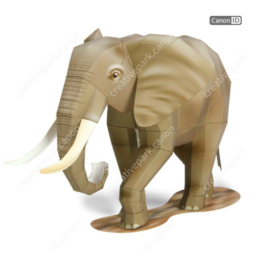 Jual GAJAH BINATANG ANIMAL PAPERCRAFT MINIATUR ACTION FIGURE DIY ...