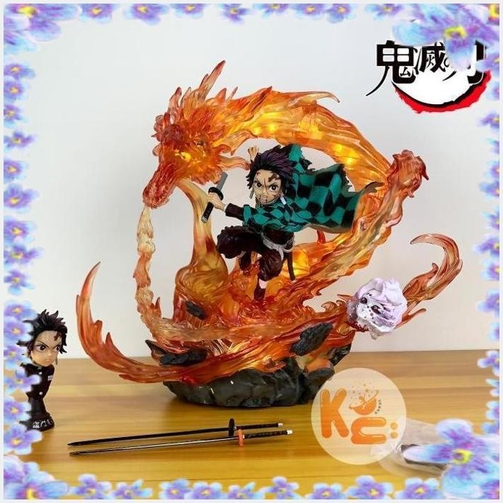 Jual [KWI] ACTION FIGURE LED TANJIRO KAMADO KIMETSU NO YAIBA DEMON ...