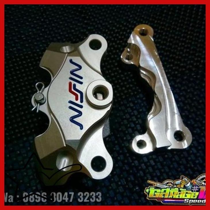 Jual [RDT] PAKETAN KALIPER NISSIN 2PISTON PLUS BREAKET BELAKANG 2PISTON ...