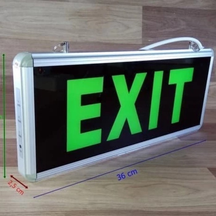 Jual lampu exit led kaca 2 sisi / exit sign led mirror 2 muka - M1 ...