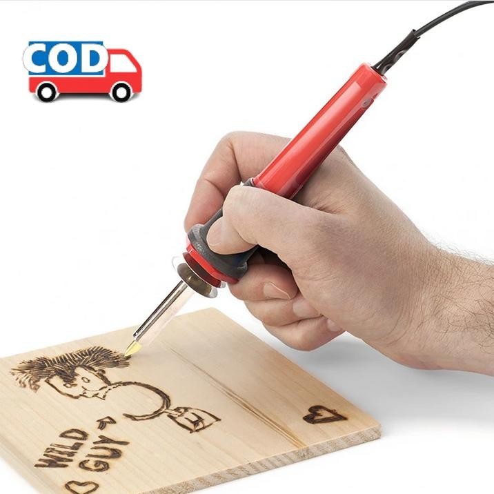 Jual Solder Ukir Kayu Alat Lukis Bakar Pyrography 5 Mata Bit Pen ...