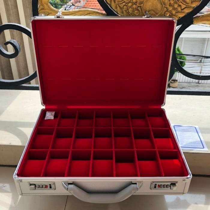 Jual BOX KOPER JAM TANGAN ALUMUNIUM ISI 21 // BUKA KOTAK PAKAI KODE ...