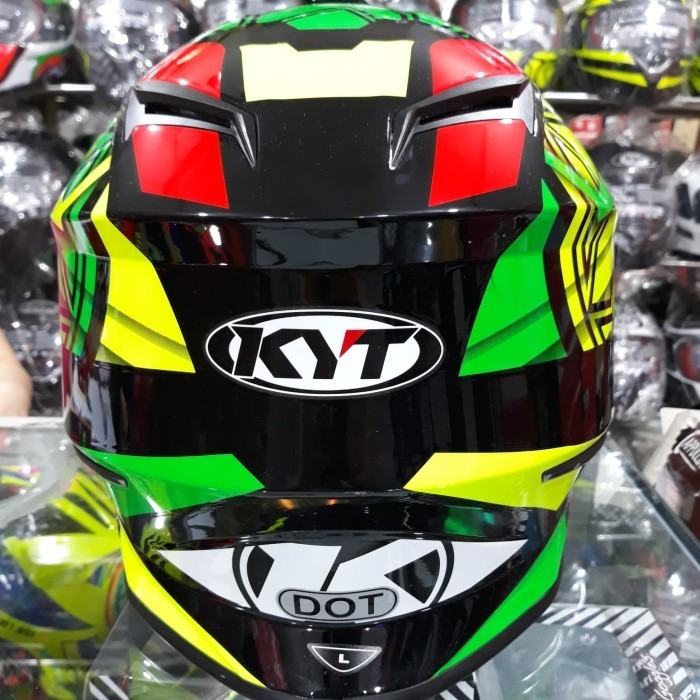 Jual Helm Cross Kyt Jumpshot Motif Black Yellow Fluo Red Fluo