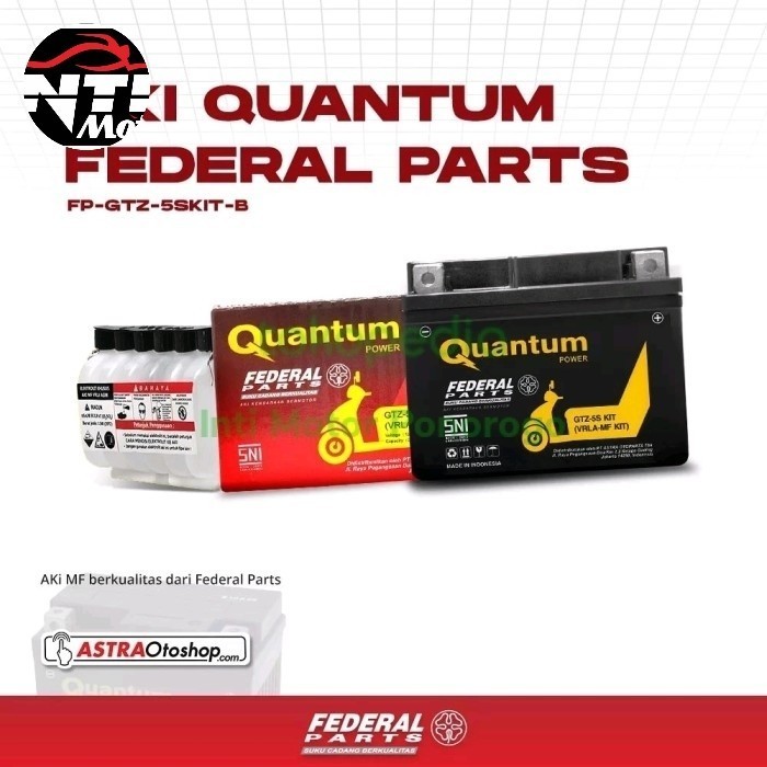 Jual AKI FEDERAL GTZ5S 12V QUANTUM ASTRA OTOPART | Shopee Indonesia