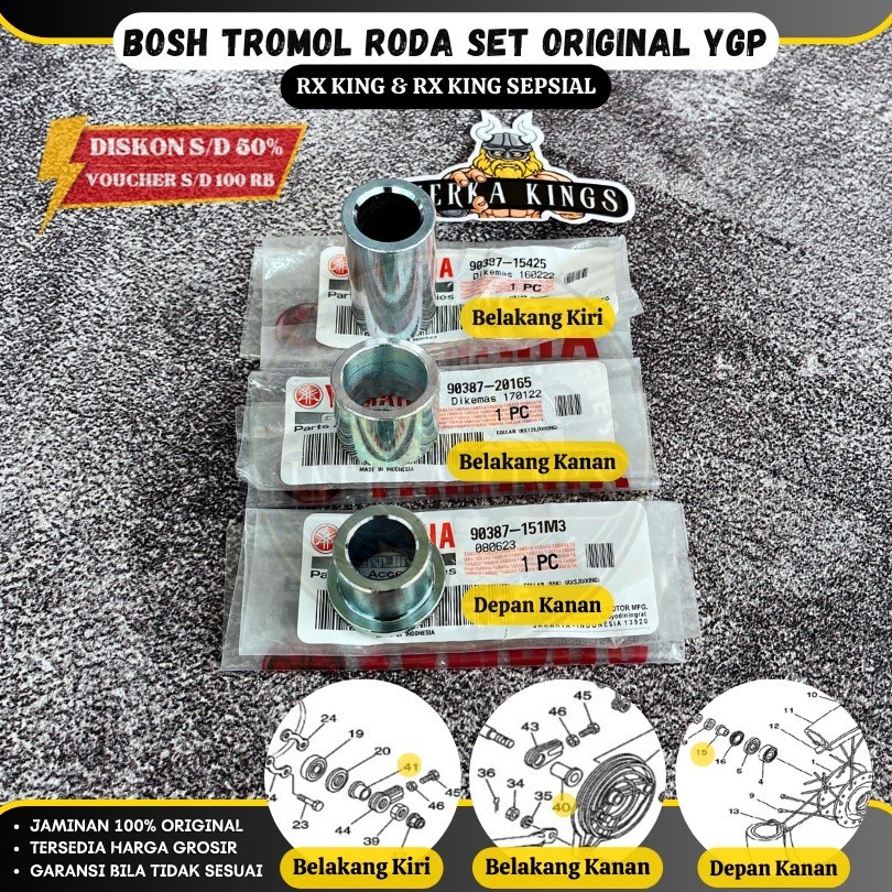 Jual Bosh Tromol Depan Kanan Belakang Kiri Kanan Rx King Set Original ...