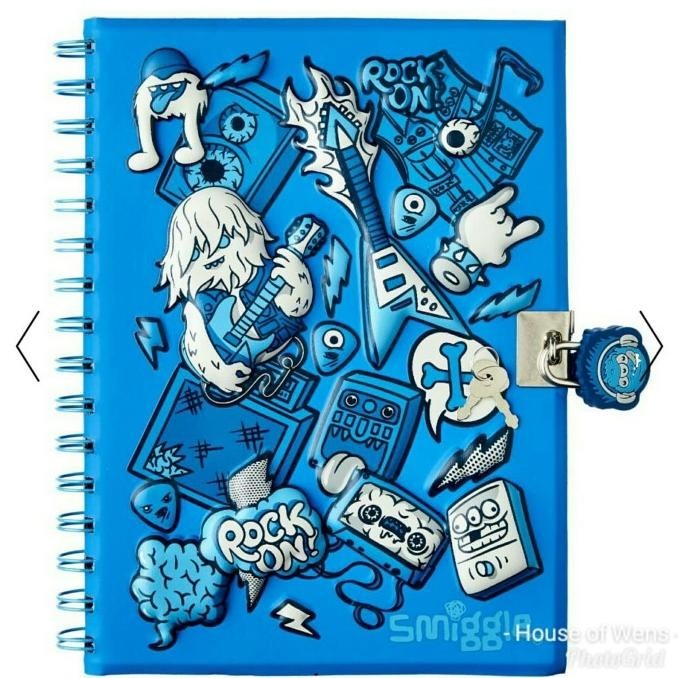 Jual SMIGGLE A5 ROCKS 3D LOCKABLE NOTEBOOK DIARY KUNCI SMIGGLE Shopee Indonesia