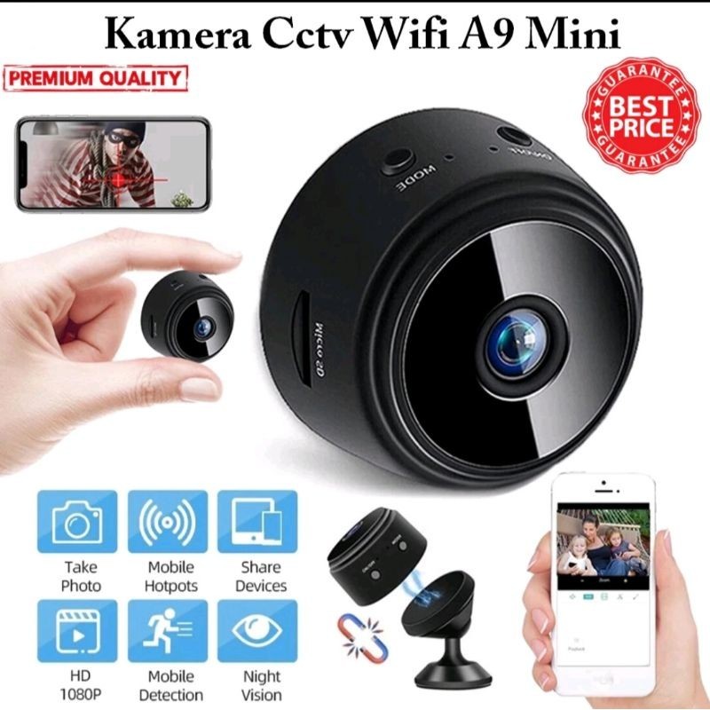 Jual Wireless A9 Mini Camera Wifi Hd 1080P Micro Kamera Kecil Smart Ip ...