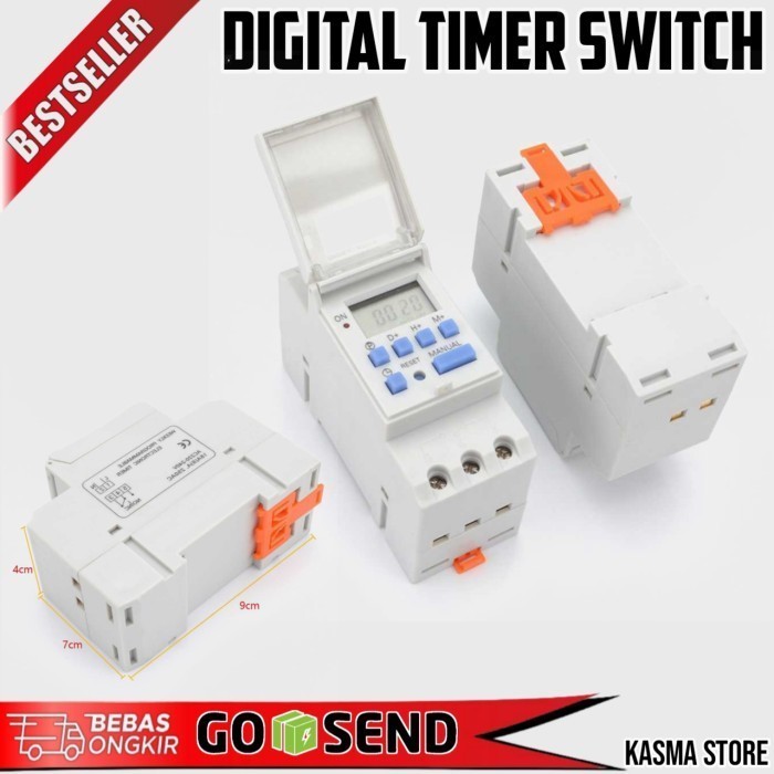 Jual Timer Digital Programmable Switch Din Rail Model MCB 220V AC 16A ...