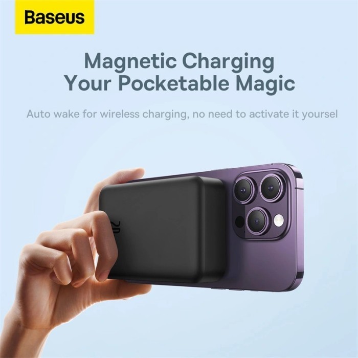 Jual Baseus Wireless Power Bank Magnetic Magsafe 20W 20000Mah Fast ...