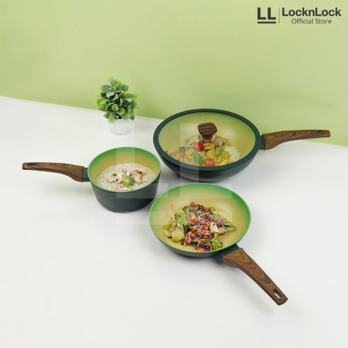 Jual Locknlock Avocado Cookware Set 3P - Cas1801S3 | Shopee Indonesia