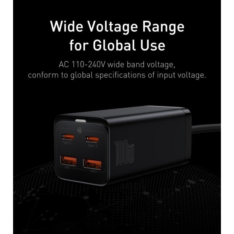 Jual Baseus Gan3 Pro Desktop Fast Charger 2U + 2C 100W Eu | Shopee ...