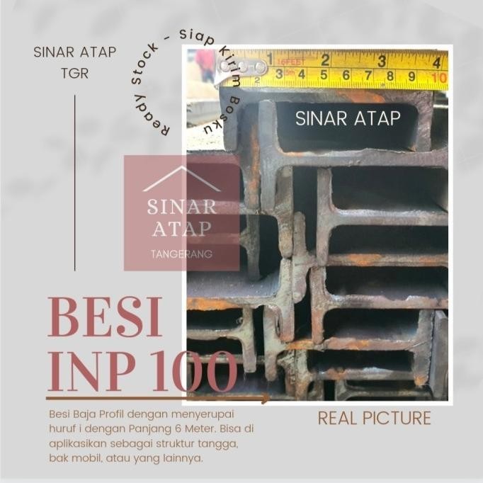 Jual Besi Inp 100 Panjang 6 M Kualitas Premium | Shopee Indonesia