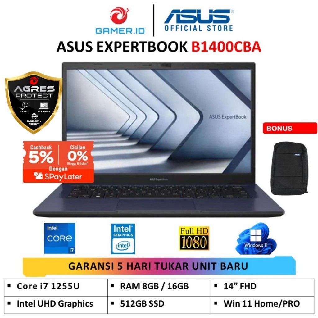 Jual ASUS EXPERTBOOK B1400CBA INTEL I7 1255U RAM 8GB/16GB 512GB SSD ...