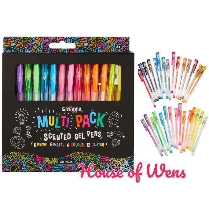 Jual Smiggle Multipack Scented Gel Pens X30 Original - Pulpen Pack ...