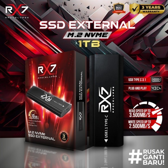 Jual SSD M2 NVME EXTERNAL 1TB RX7 / ENCLOSURE M2 NVME + M2 NVME 1TB RX7 ...