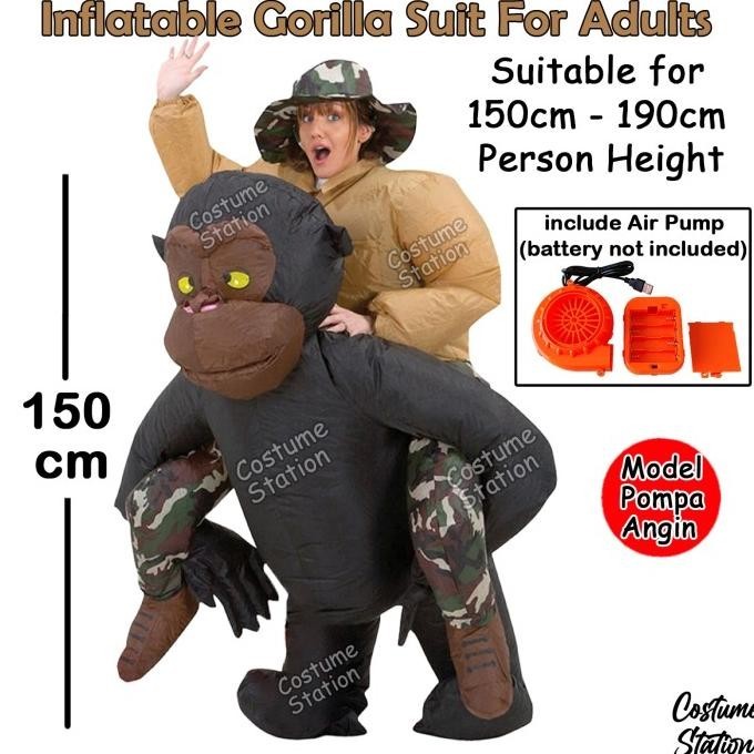 Jual Kostum Gorilla Back Ride / Costume Monyet Hewan Binatang Animal ...