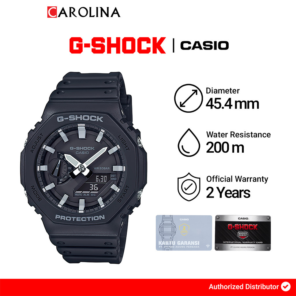 Jual Jam Tangan Pria Casio G-Shock GA-2100-1A CasiOak Digital