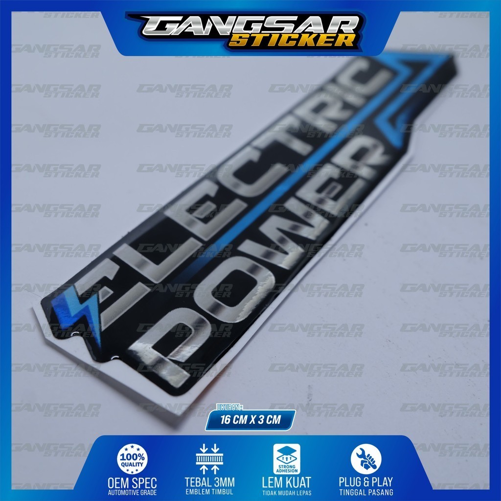 Jual Emblem Electric Power / Emblem motor listrik | Shopee Indonesia