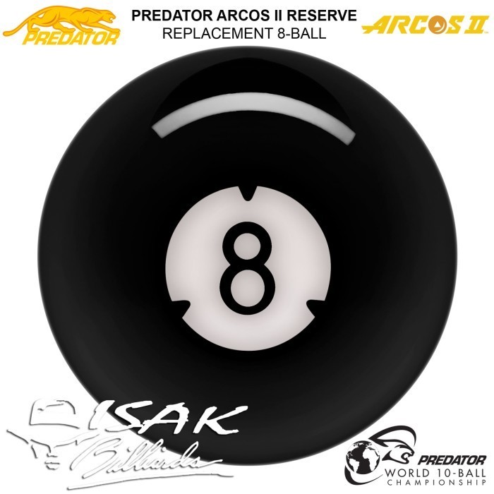 Jual PREDATOR ARCOS II 8BALL REPLACEMENT BOLA ECERAN BILLIARD POOL