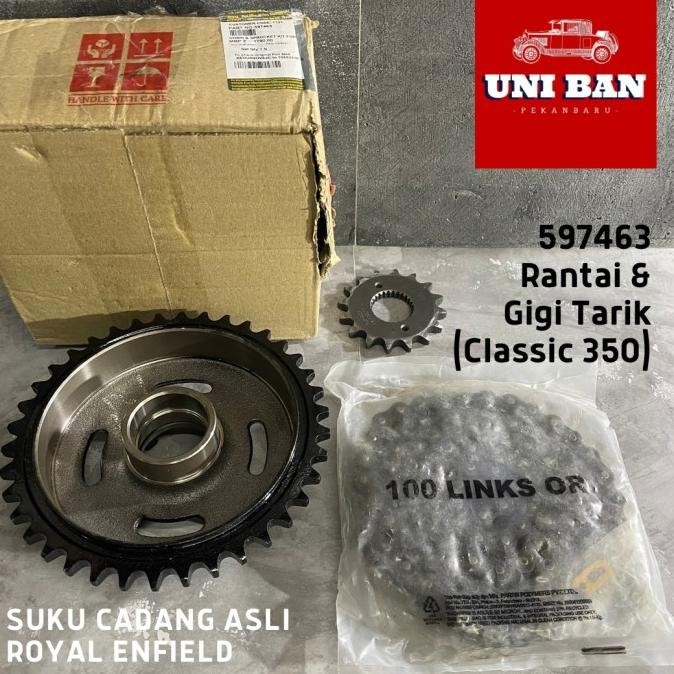Jual Rantai Gigi Tarik Classic 350 Chain Sprocket Kit Royal Enfield