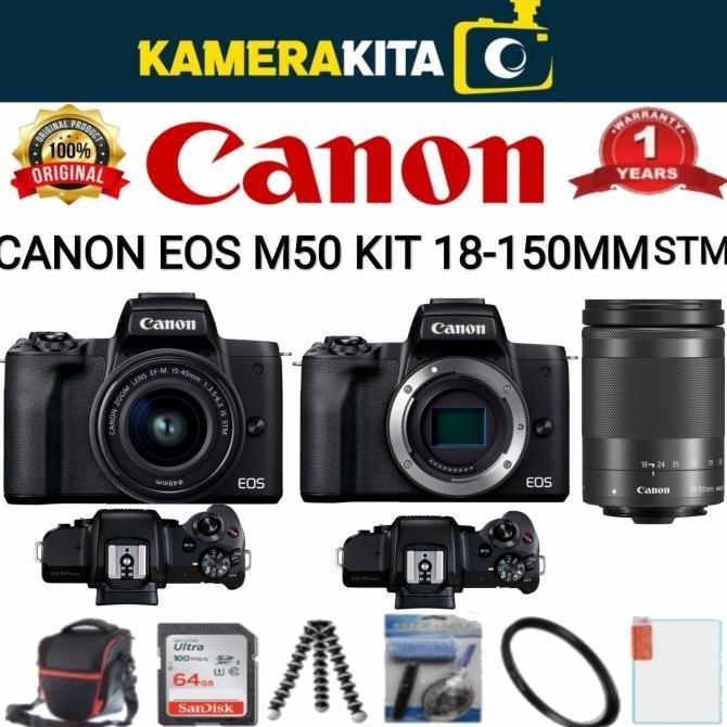 Jual CANON EOS M50 KIT 18-150MM IS STM / KAMERA CANON EOS M50 KIT 18 ...
