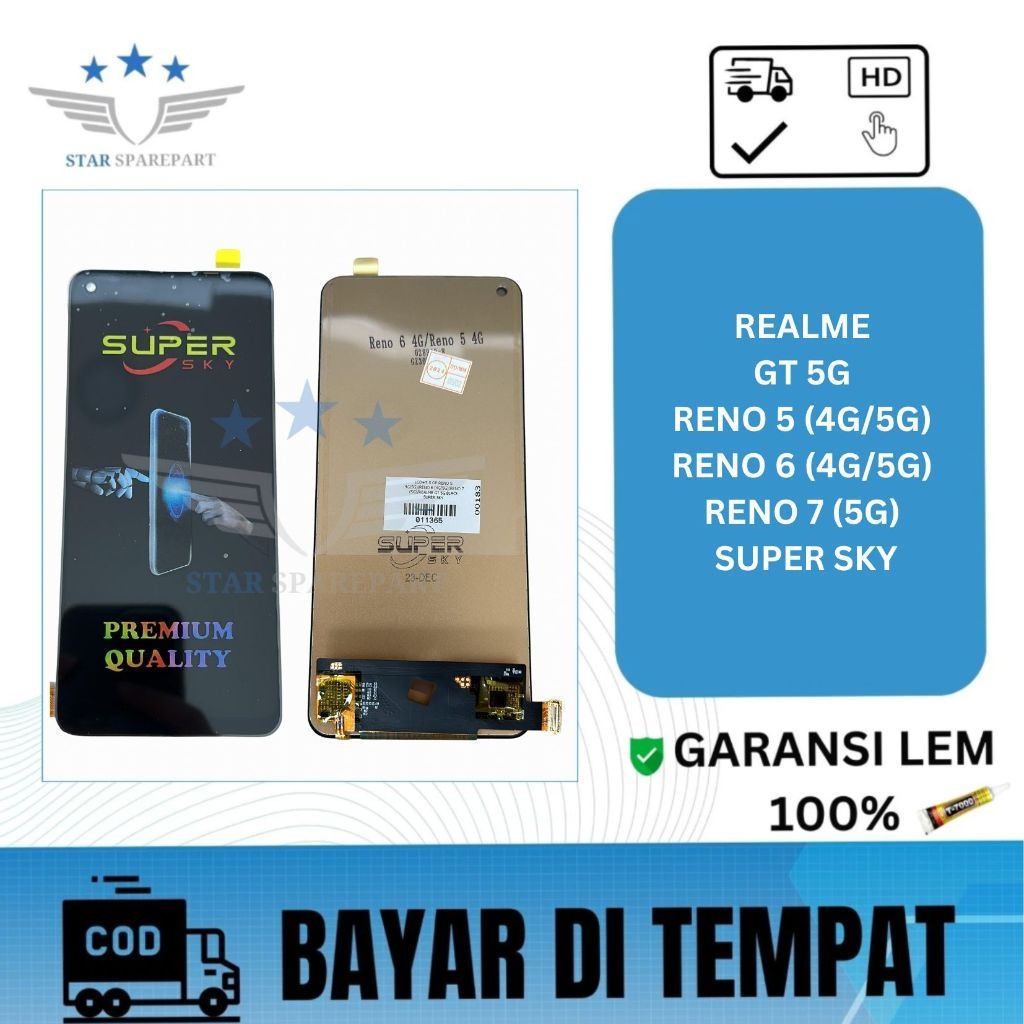 Jual LCD TOUCHSCREEN RENO 5 (4G / 5G) / RENO 6 (4G / 5G) / RENO 7 (5G ...