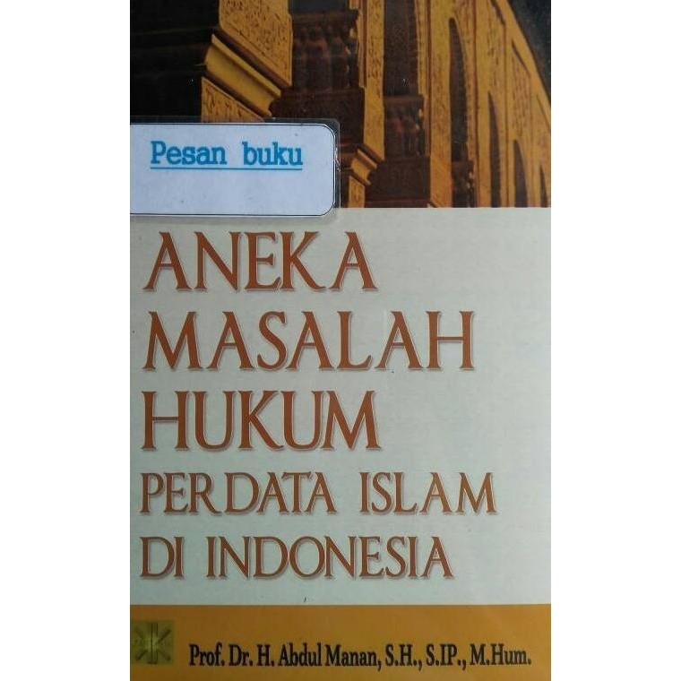 Jual Buku Aneka Masalah Hukum Perdata Islam Di Indonesia | Shopee Indonesia