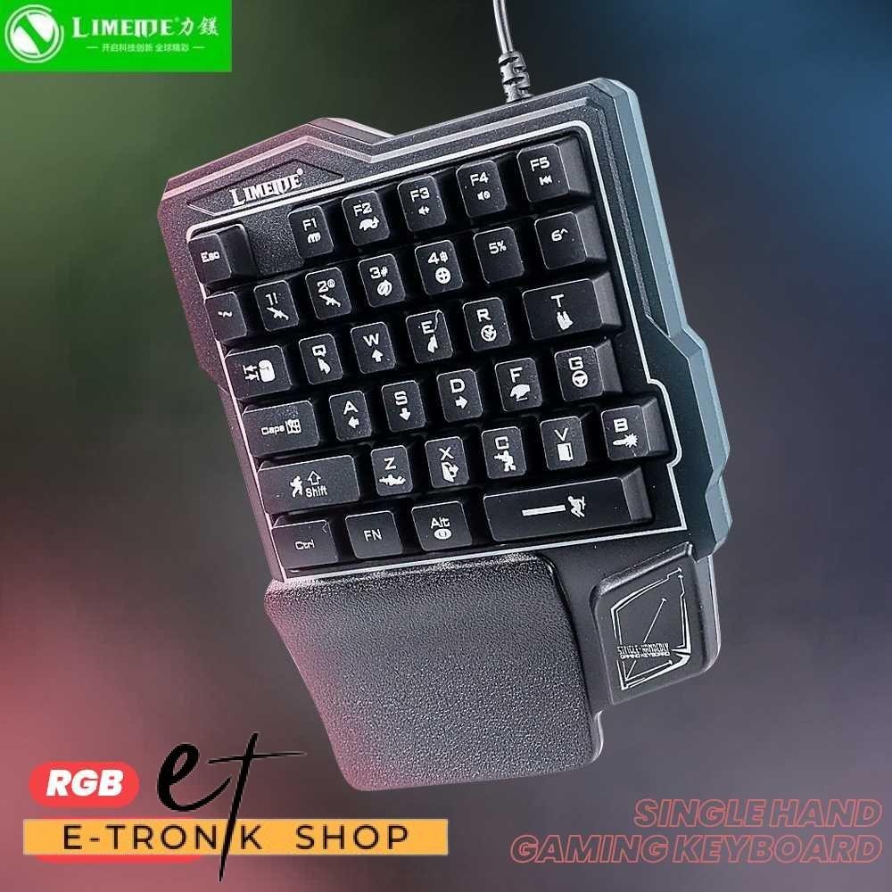 Jual ETRONIK LIMEIDE Single Hand Gaming Keyboard RGB 35 Keys Wired ...